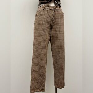 Ralph Lauren brown tweed straight leg pant